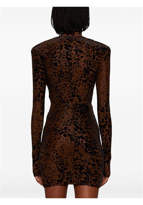 Brown leopard-print dress Alex perry - women ALEX PERRY | D1365TBCC